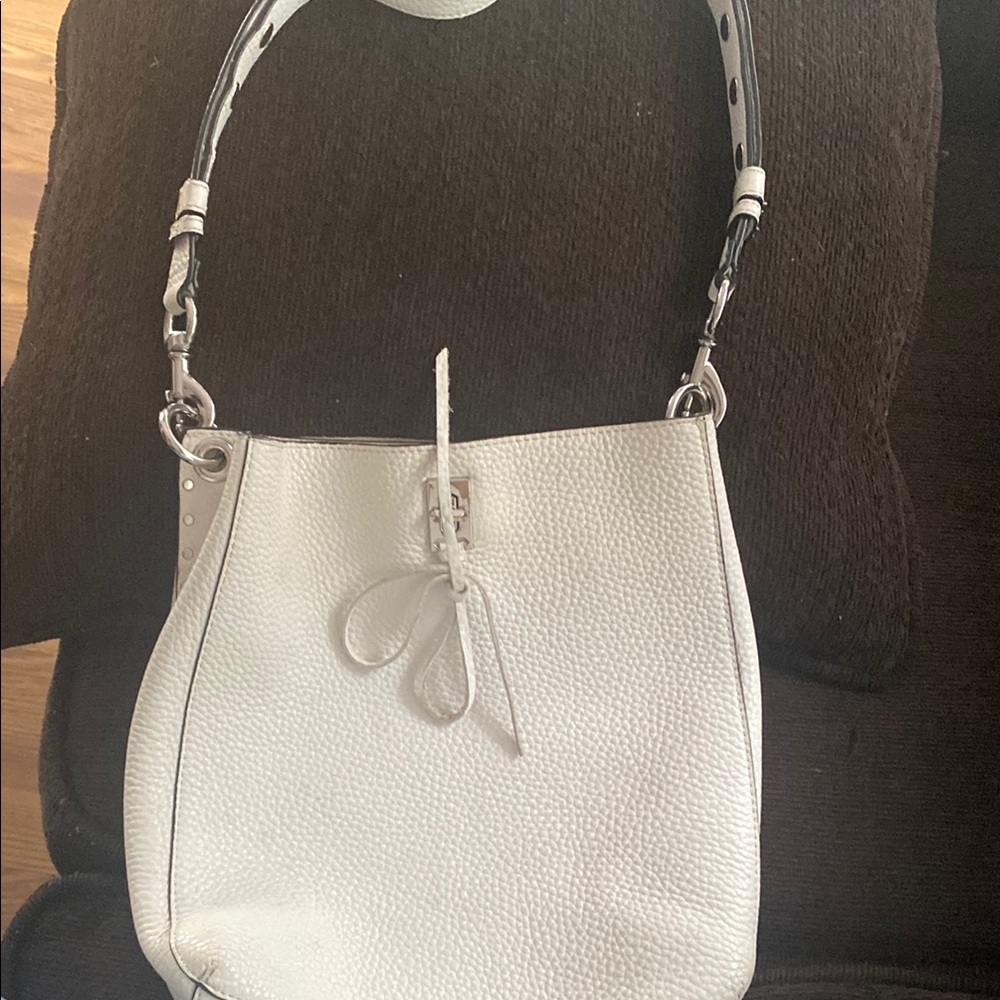 Rebecca Minkoff White Textured Shoulder Bag